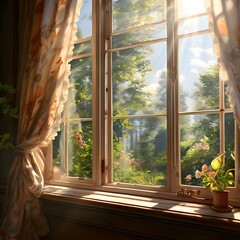 Window with Curtians and Breeze