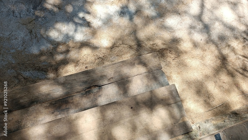 Poster a staircase with a shadow cast on it