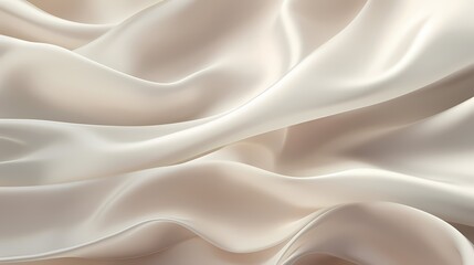 Obraz premium Elegant cream silk fabric with smooth and flowing textures, creating a luxurious appearance.