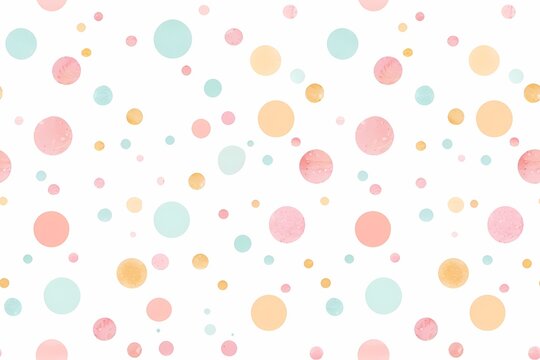 Fototapeta Watercolor Polka Dot Seamless Pattern