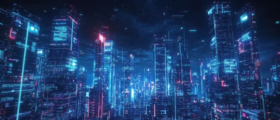 Fototapeta premium Cyberpunk Cityscape