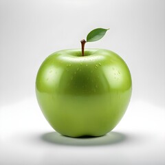 green apple on white background