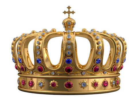 Royal crown isolated . Ai generated image.