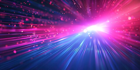 Naklejka premium Abstract pink and blue light streaks with bokeh effect.