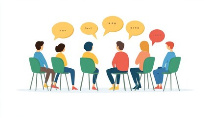 A diverse group of individuals engaging in a discussion, fostering collaboration and communication in a modern meeting setting.