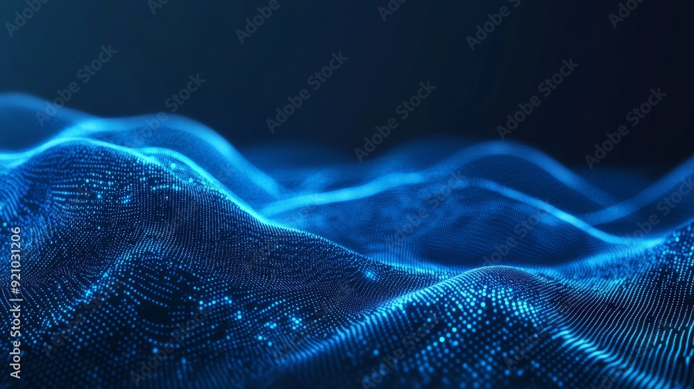 Poster abstract background with dots and lines connecting on a dark background. 3d rendering. 4k.
