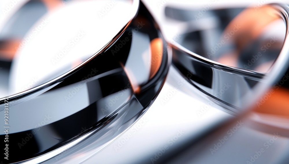 Poster a composition of abstract liquid glass with colorful reflections rendered in dynamic 3d.