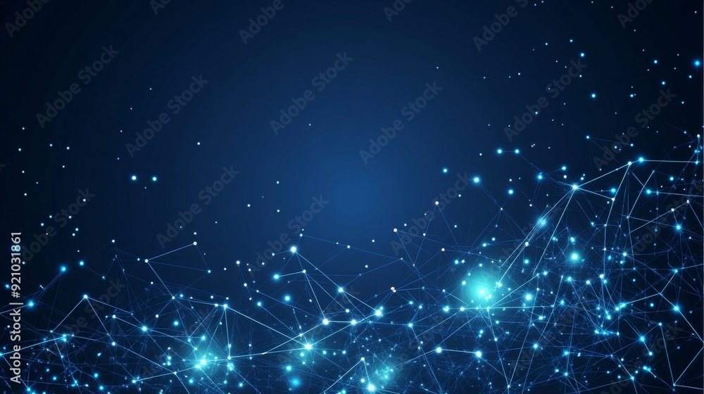 Aufkleber detailed blue background 3d rendering of a digital network connection