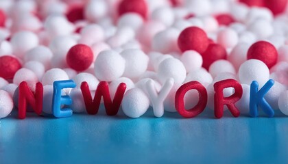 New York Themed Decoration with Colorful Foam Balls