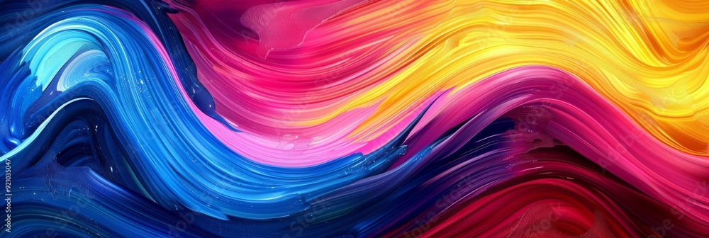 Poster dynamic and colorful abstract swirls in a variety of vibrant hues create an energetic and captivatin
