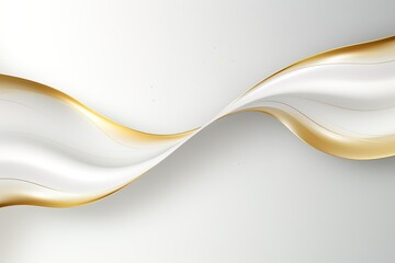 Abstract background with a golden wave on a white background.