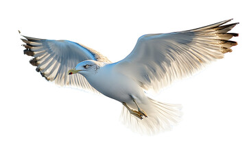 Obraz premium Gaviota volando sobre fondo transparente