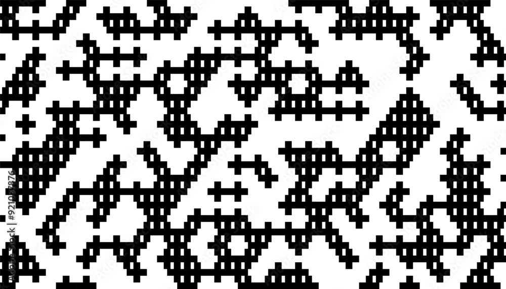Aufkleber black and white abstract geometric pattern. vector format illustration. eps10. modern design element