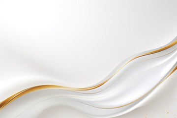 Abstract background with flowing white and gold lines.