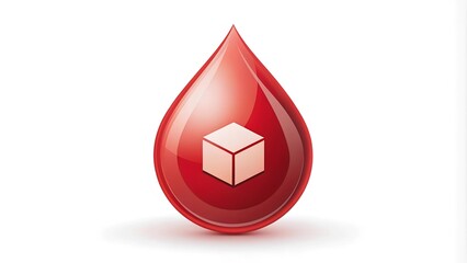 Abstract Blood Sugar Icon: A Stylized Depiction of Blood Sugar Levels  AI generated