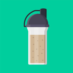 Protein Shaker flat vector design isolated on a background
