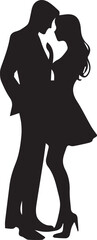 A silhouette of a man and woman Couple In Love