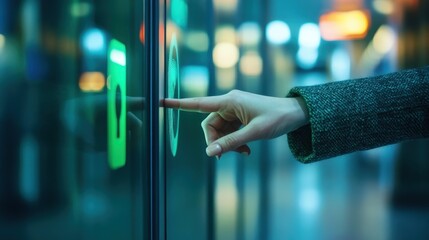 Hand Interacting With Digital Screen