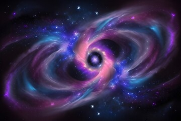 Swirlin dynamic vortex of cosmic energy background with vibrant shades