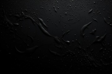 Abstract Water Drops on Black Surface