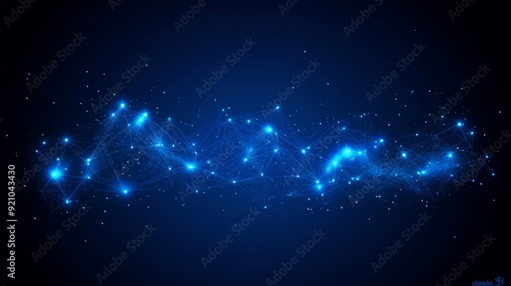 Poster futuristic blockchain tech hud background with world globe and blockchain polygon peer to peer netwo