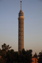 Obraz premium Gezira Tower, Cairo Tower, Sunset