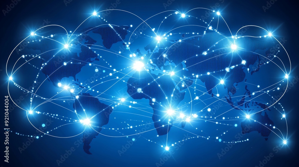 Poster the global cryptocurrency fintech business and finance banner concept uses blockchain technology fut