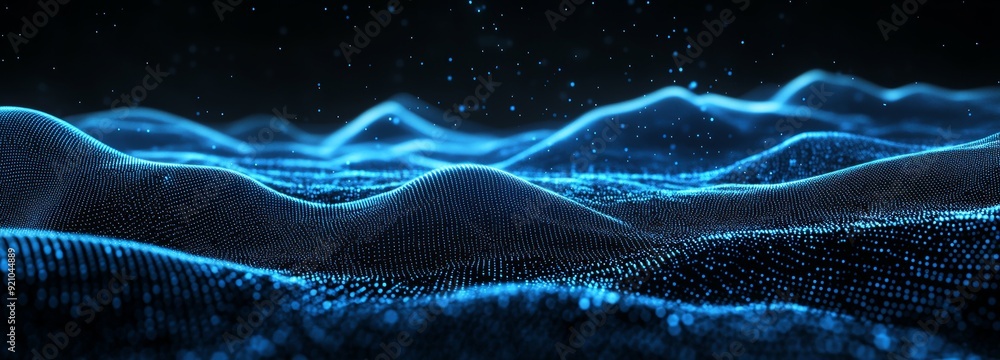 Poster a digital technology background with dots and lines that represent network connections. a futuristic