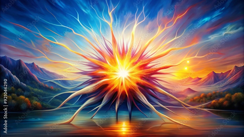 Poster abstract expression of a cerebral vascular event generative ai