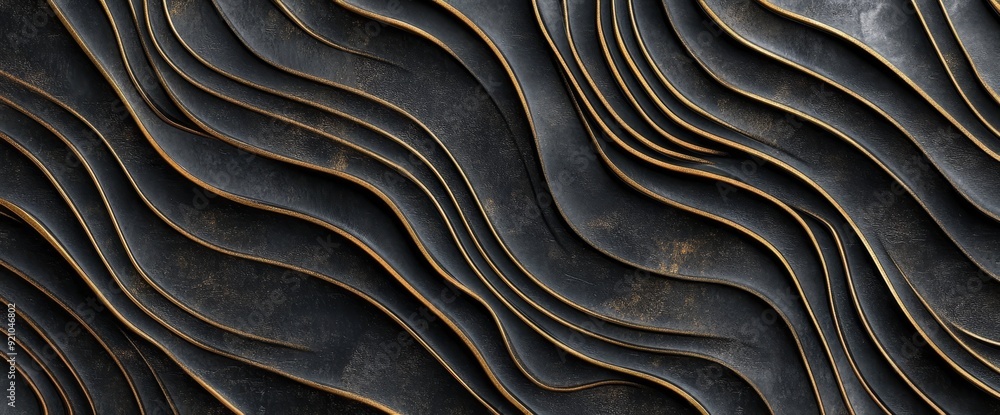 Poster a modern abstract gold and black pattern is a light pattern with the gradient with a gold abstract b