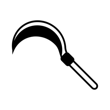 recommend clip art: Sickle Solid Black