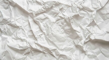 Obraz premium White crumpled paper texture background.