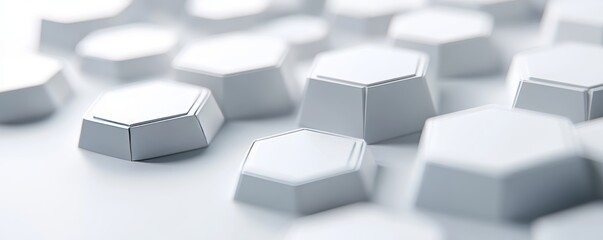 An hexagonal light grey texture with a white background, used to illustrate 3D models