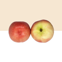 red apple on white background