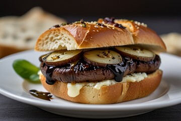 Mouth-watering American cheese Burger 