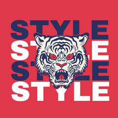 tiger head vector, tiger icon	
