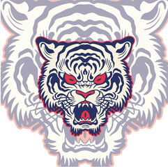 tiger head vector, tiger icon	
