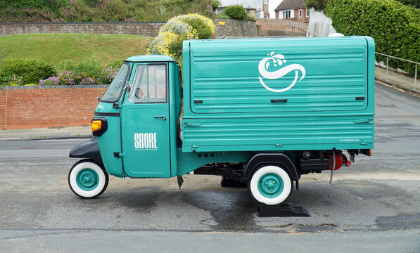 Classic Piaggio Ape Coffee van parked