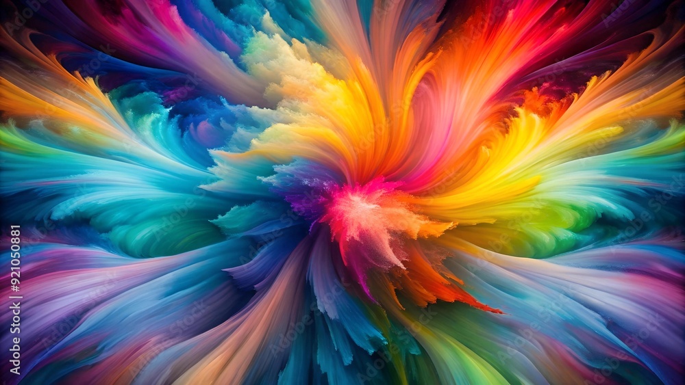 Poster abstract expression of color and form ai generated