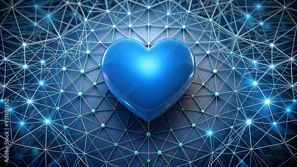 Poster a stunning abstract interpretation of love and connection generative ai