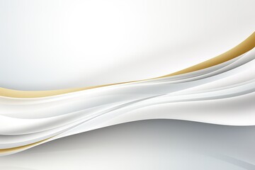 Obraz premium Abstract background with white and gold wavy lines.