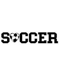Soccer typography clip art design on plain white transparent isolated background for card, shirt, hoodie, sweatshirt, apparel, card, tag, mug, icon, poster or badge