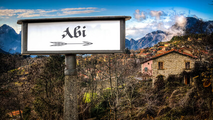Obraz premium Signposts the direct way to Abi