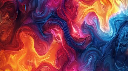 Fototapeta premium An abstract background featuring a dynamic composition of swirling colors and shapes, with a mix of bold and subtle hues, creating a sense of movement and energy, ideal for modern or artistic