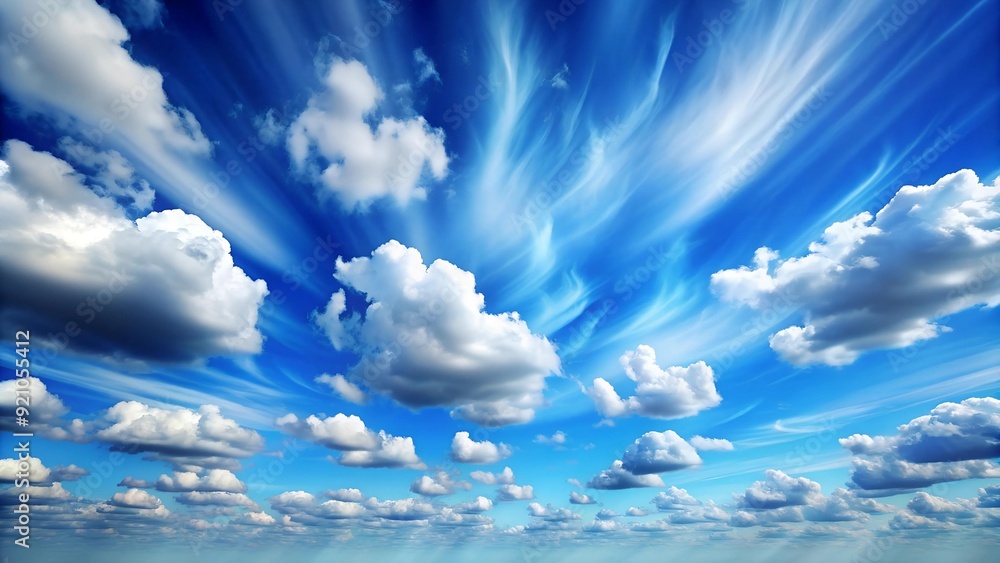 Poster celestial canvas: a time-lapse symphony of clouds ai generated