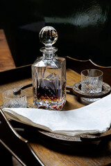 Decanter and glasses