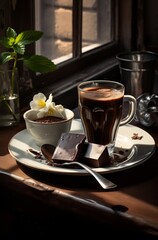 Cozy Window-side Coffee and Dessert Setup