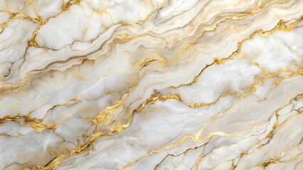 Fototapeta premium Golden Veins on Pristine White: Abstract Marble Swirl Background Generative AI