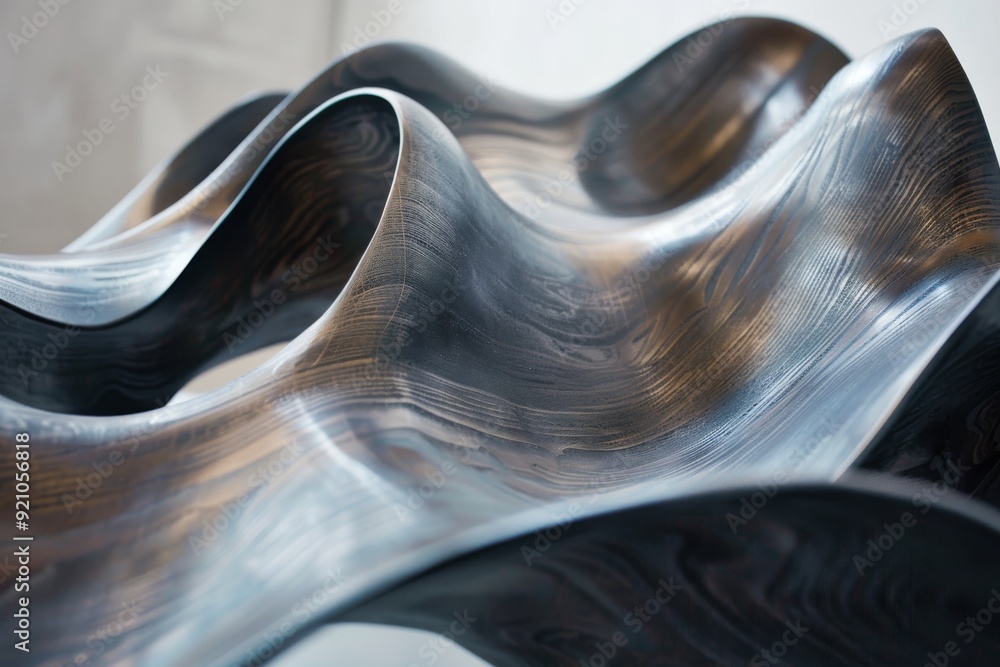 Poster organically flowing lines that create movement, an abstract representation of a swirling motion in b