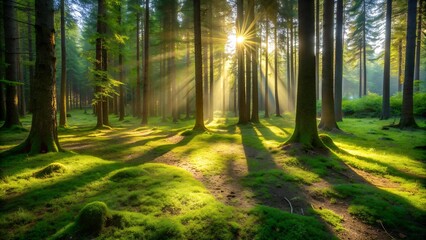 Obraz premium A Tapestry of Light and Shadow Generative AI